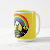 LGBTQゲイ車椅子障害プライド ツートーンマグカップ (正面右)