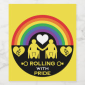 LGBTQゲイ車椅子障害プライド ワインラベル (シングルラベル)