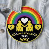 LGBTQゲイ車椅子障害プライド 缶バッジ (インサイチュ)