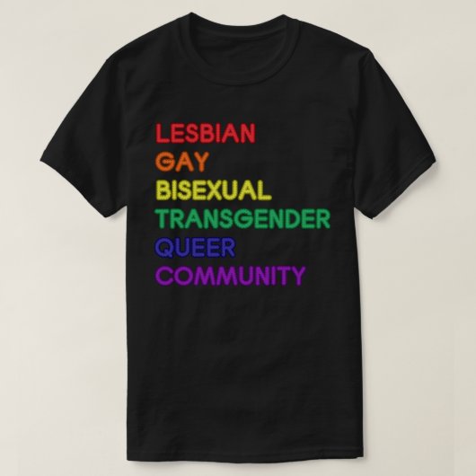 LGBTQコミュニティ Tシャツ (デザイン正面)