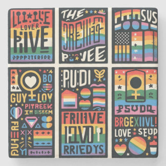 LGBTQコースター ストーンコースター