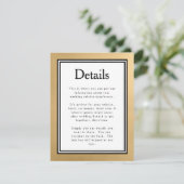 LGBTQゴールドモダンウェディング詳細封入カード エンクロージャーカード (スタンド正面)
