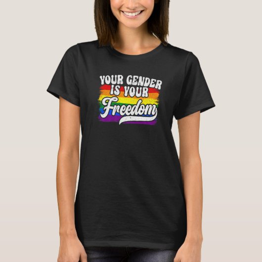 Lgbtqサポーター男女平等プライドパレードLgbtq Tシャツ (正面)