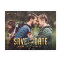 LGBTQシンプル伝統的写真で日付を保存