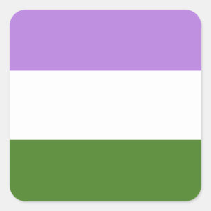 LGBTQジェンダークエアプライド国旗 スクエアシール