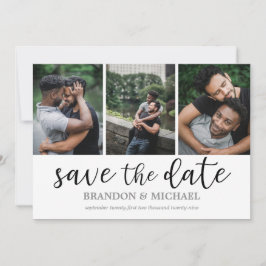 LGBTQスクリプモダント写真コラージュ セーブザデート