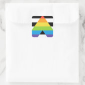 LGBTQストレートプライド国旗 スクエアシール (バッグ)