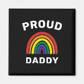 LGBTQダディ誇りを持ったゲイプライドレインボー父の日 マグネット (正面)