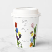 LGBTQチューリップ花 紙コップ (正面)