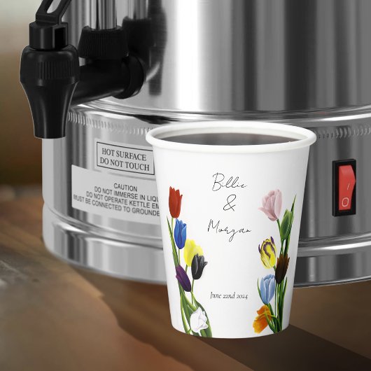 LGBTQチューリップ花 紙コップ