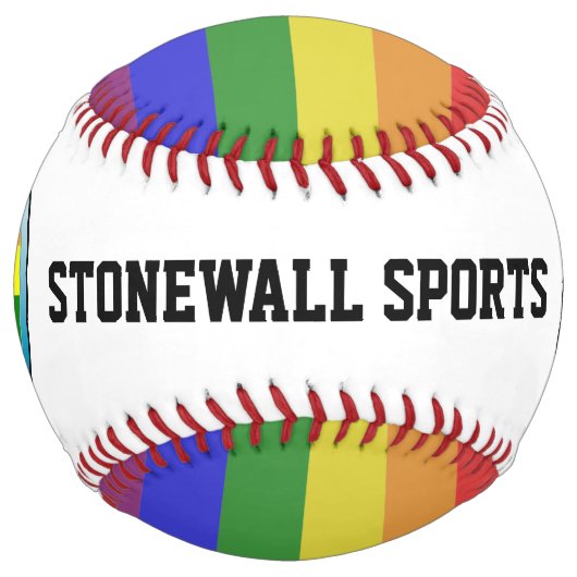 LGBTQチームの写真とロゴのソフトボール ソフトボール (裏面)