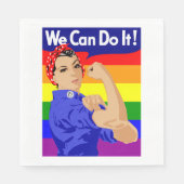 LGBTQデザインの「私たちはそれを行うことができる」 スタンダードランチョンナプキン (正面)