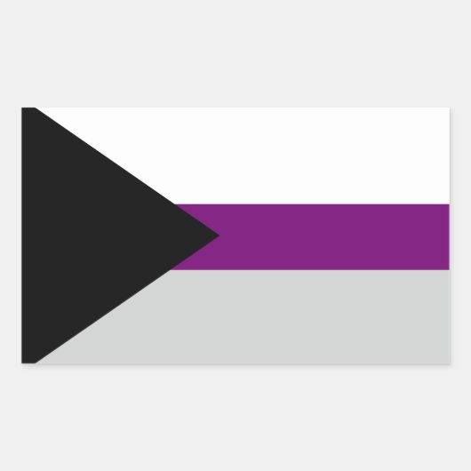 LGBTQデミセクシャルプライド 長方形シール (正面)