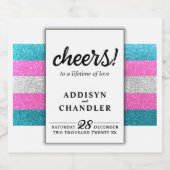 LGBTQトランスシックホワモダンイト結婚ズグリッター リキュールボトルラベル (シングルラベル)