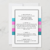 LGBTQトランスシックホワモダンイト結婚ズグリッター 招待状 (裏面)