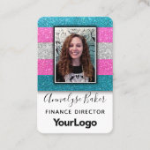 LGBTQトランスジェンダーグリッタープロフェッショナルロゴ写真 名刺 (正面)