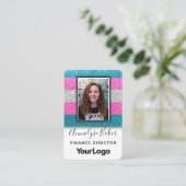 LGBTQトランスジェンダーグリッタープロフェッショナルロゴ写真 名刺 (スタンド正面)