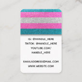 LGBTQトランスジェンダーグリッタープロフェッショナルロゴ写真 名刺 (裏面)