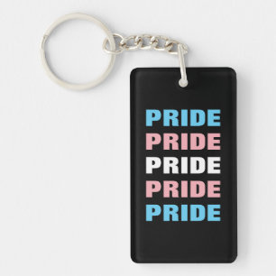 LGBTQトランスジェンダープライドカスタマイズ可能な繰り返し文字 キーホルダー