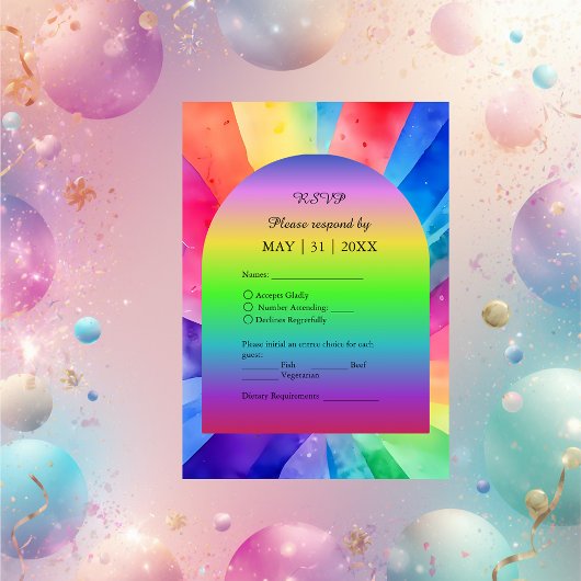 lgbtqトランスジェンダー結婚ー 出欠カード