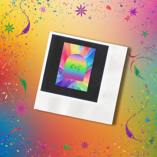 lgbtqトランスジェンダー結婚ー 縁ありカクテルナプキン