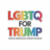 LGBTQトランプ支持 ゲイ・レズビアンもトランプ支持 2024 シール (正面)