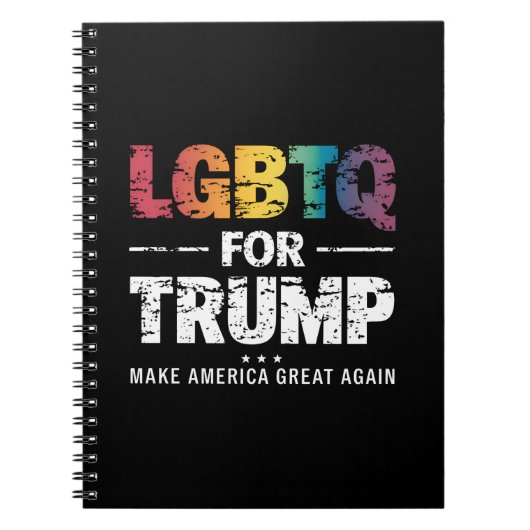 LGBTQトランプ支持 ゲイ・レズビアンもトランプ支持 2024 ノートブック (正面)