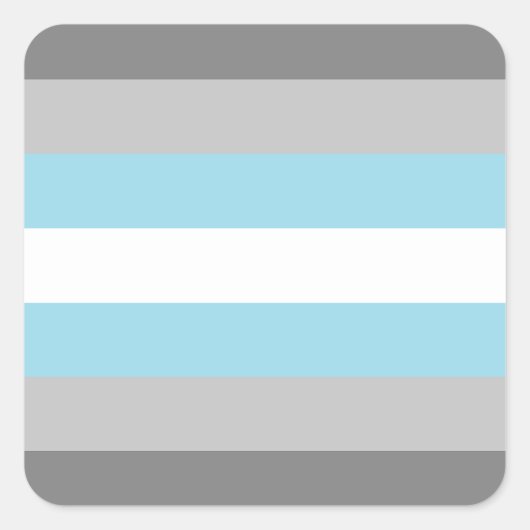 LGBTQドミボーイプライド国旗 スクエアシール (正面)