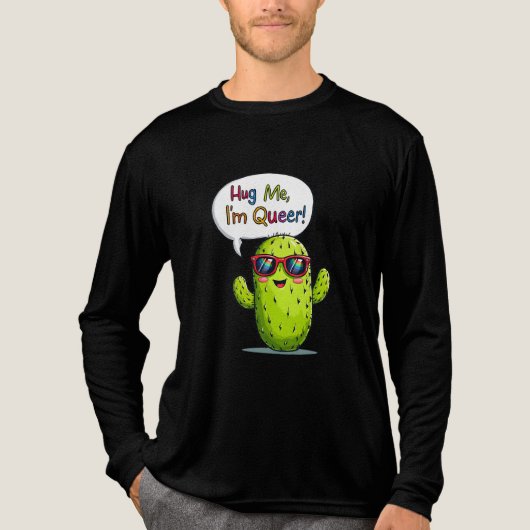 LGBTQハグ私は同性愛者 トライブレンドTシャツ (正面)