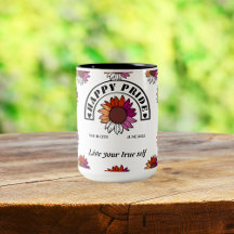 LGBTQハッピープライド：レズビアン国旗の色のひまわり