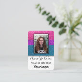 LGBTQバイセクシャルグリッタープロフェッショナルロゴ写真 名刺 (スタンド正面)