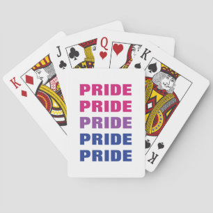 LGBTQバイセクシャルプライドカスタマイズ可能な繰り返し文字 トランプ