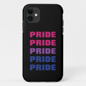 LGBTQバイセクシャルプライドカスタマイズ可能な繰り返し文字 Case-Mate iPhoneケース (裏面)