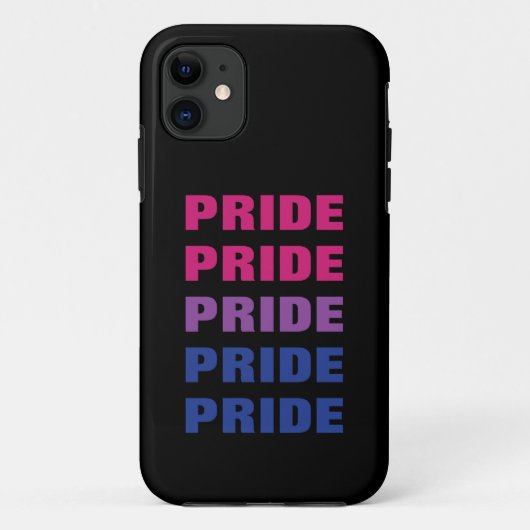 LGBTQバイセクシャルプライドカスタマイズ可能な繰り返し文字 Case-Mate iPhoneケース (裏面)