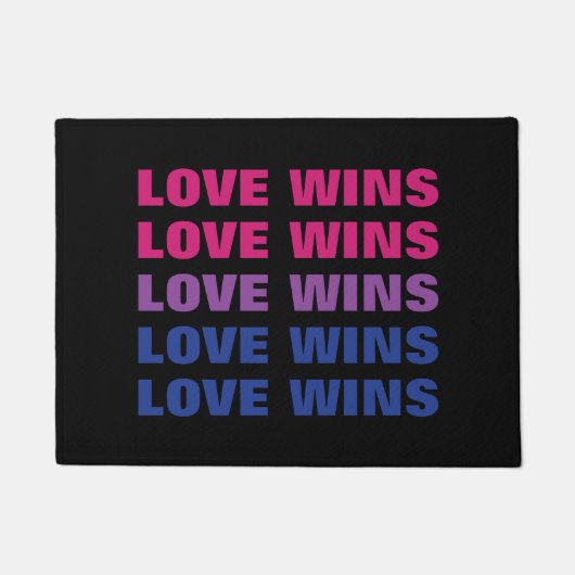 LGBTQバイセクシャルプライドラブ勝カスタム利文字 ドアマット (正面)