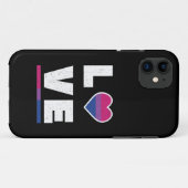 LGBTQバイセクシャルプライド国旗動揺してのグランジ愛 Case-Mate iPhoneケース (裏面(横))