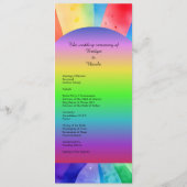 lgbtqバイセクシュアルウェディングプログラム&メニュー プログラム (裏面)