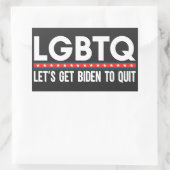 LGBTQバイデン氏をジョーやめバイデン氏へへおもしろい 長方形シール (バッグ)