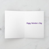 LGBTQバレンタインのカップル写真カスタムレインボー カード (内部)