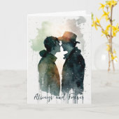 LGBTQバレンタイン記念日ゲイカップルカード カード (黄色い花)