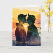 LGBTQバレンタイン記念日ゲイカップルカード カード (黄色い花)