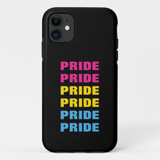 LGBTQパンセクシャルプライドカスタマイズ可能な繰り返し文字 Case-Mate iPhoneケース (裏面)