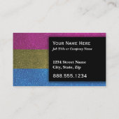 LGBTQパンセクシャルプライドグリッターメイクアップアーティストきらきら光る 名刺 (裏面)