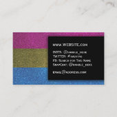 LGBTQパンセクシャルプライドグリッターメイクアップアーティストきらきら光る 名刺 (正面)