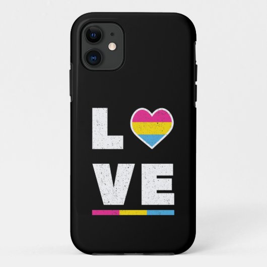 LGBTQパンセクシャルプライド国旗動揺してのグランジ愛 Case-Mate iPhoneケース (裏面)
