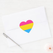 LGBTQパンセクシャルプライド国旗 ハートシール (封筒)