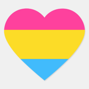 LGBTQパンセクシャルプライド国旗 ハートシール