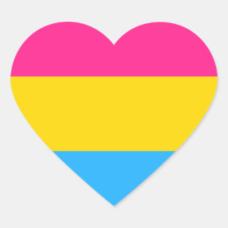 LGBTQパンセクシャルプライド国旗 ハートシール