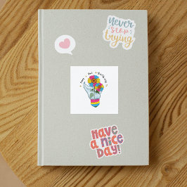 LGBTQパンセクシャル国旗ひまわり電球 スクエアシール