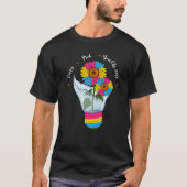 LGBTQパンセクシャル国旗ひまわり電球 Tシャツ (正面)